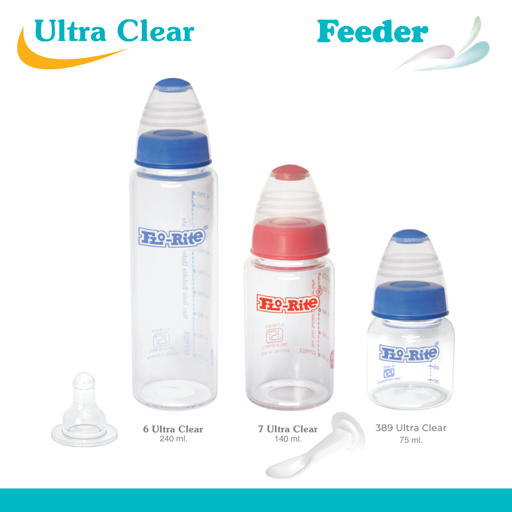 FEEDER - Dolly Feeder L,S (2) Ultra Clear Borosilicate Glass Feeding Bottle - Image 1